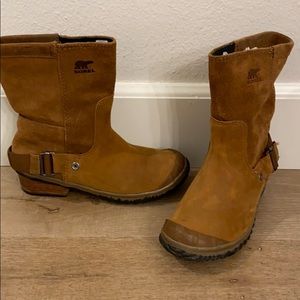 Sorel Suede Winter Boots with Heel